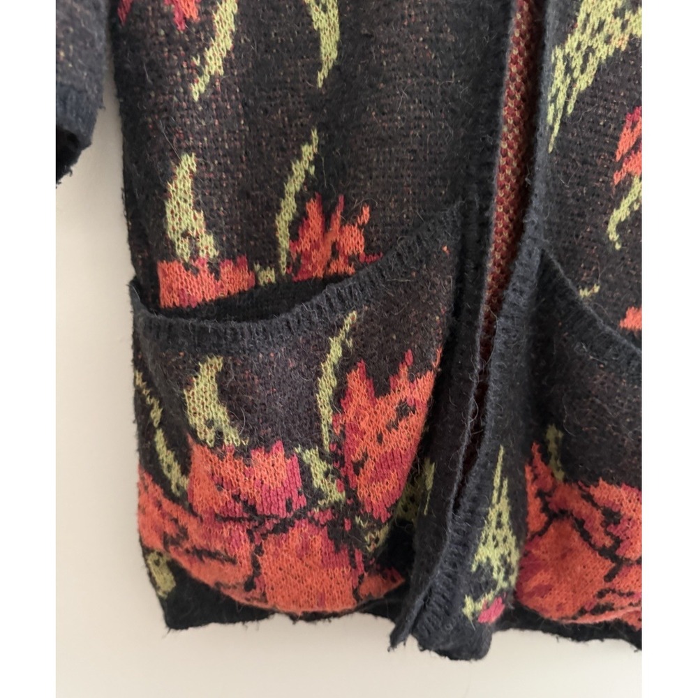 Free People Flower Power Boho Cardigan Sweater Women's Size Medium - Picture 9 of 13